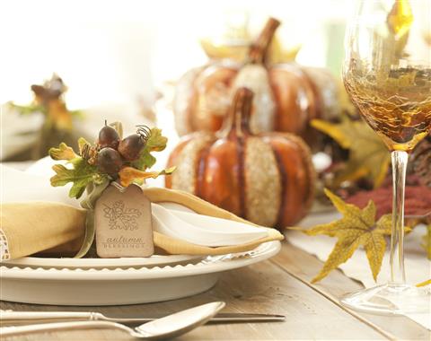 Thanksgiving dinner table setting