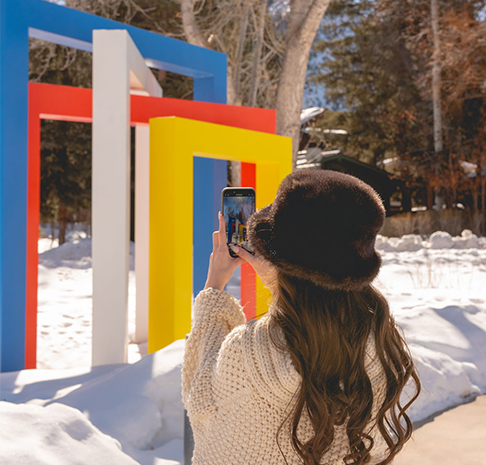 colorful outdoor art installation