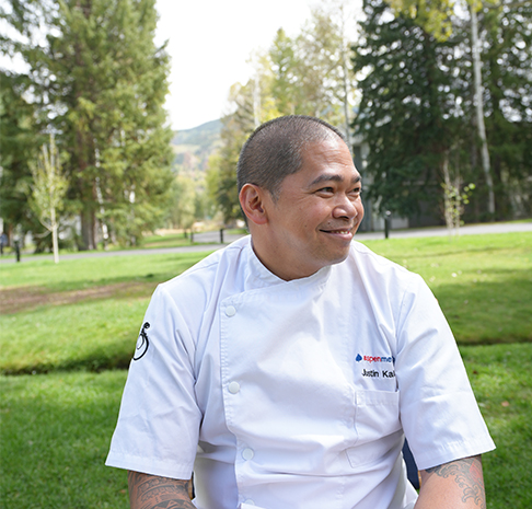 Chef Justin in the Marble Garden 