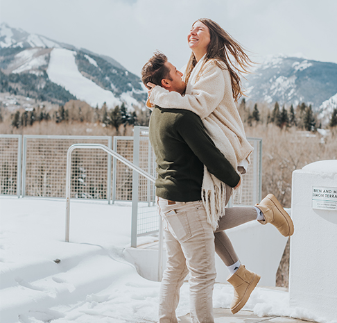 A couple enjoying time together at Aspen Meadows Resort