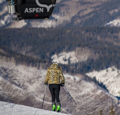 A skier in Aspen
