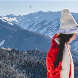 woman on Aspen mountain