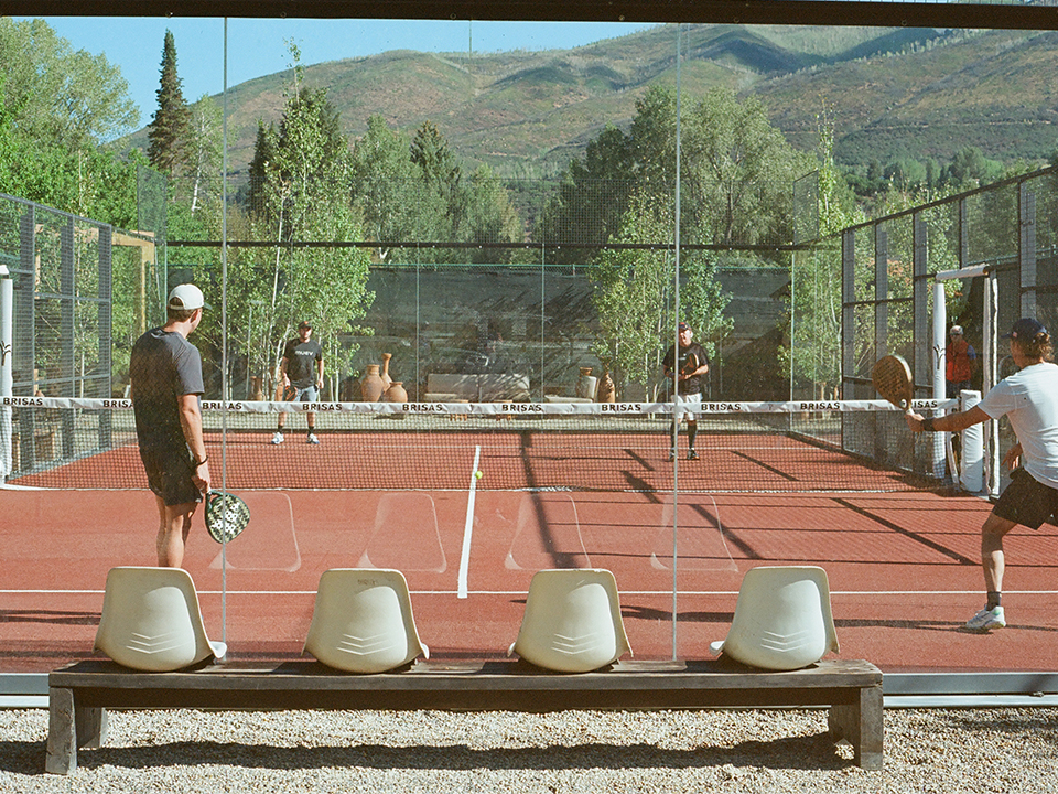 players on the padel court