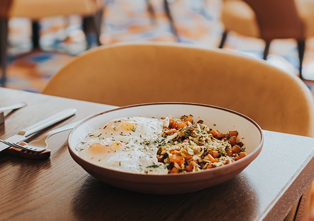 A picture of breakfast served at our restaurant