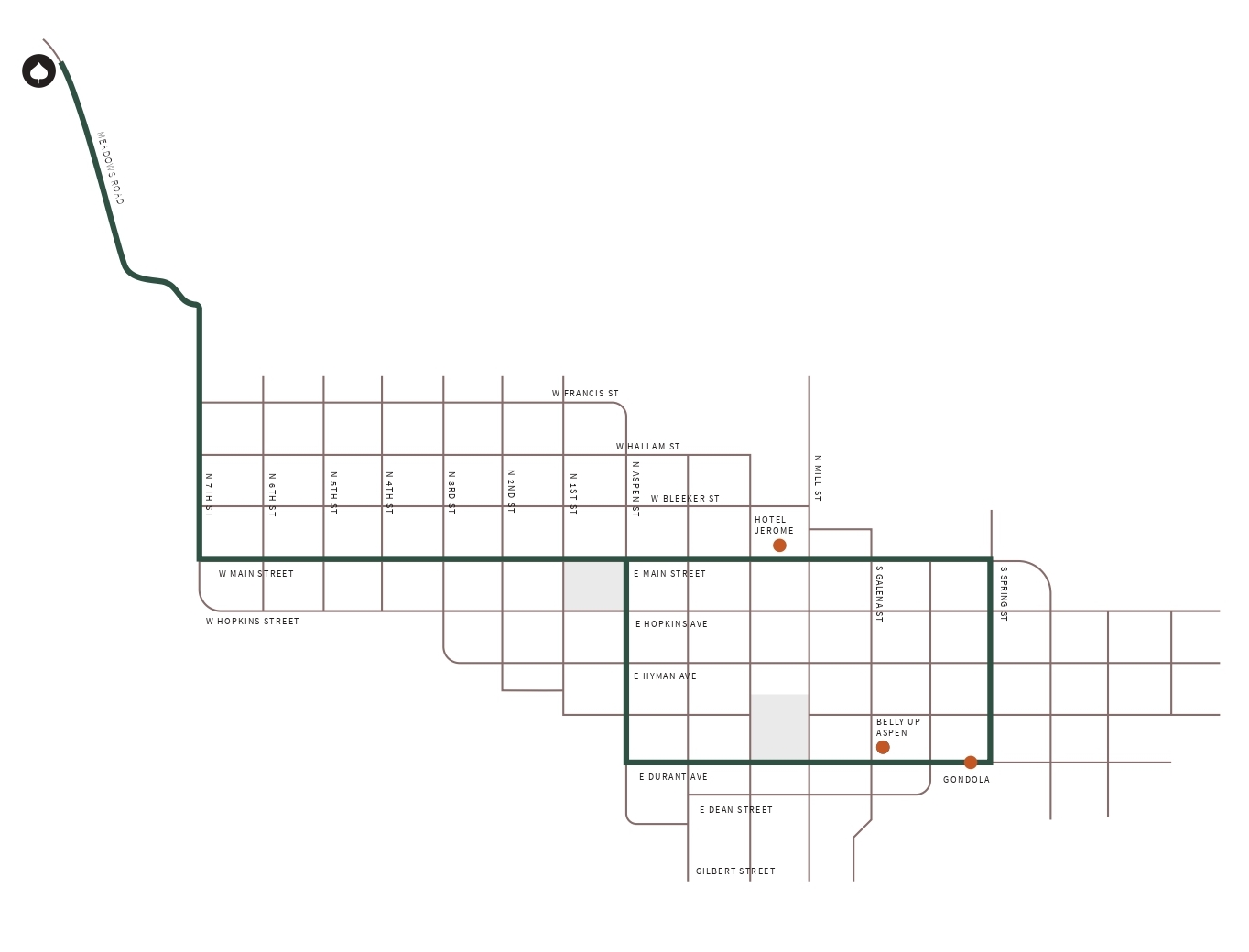 Town Shuttle Operating Hours and Route Map