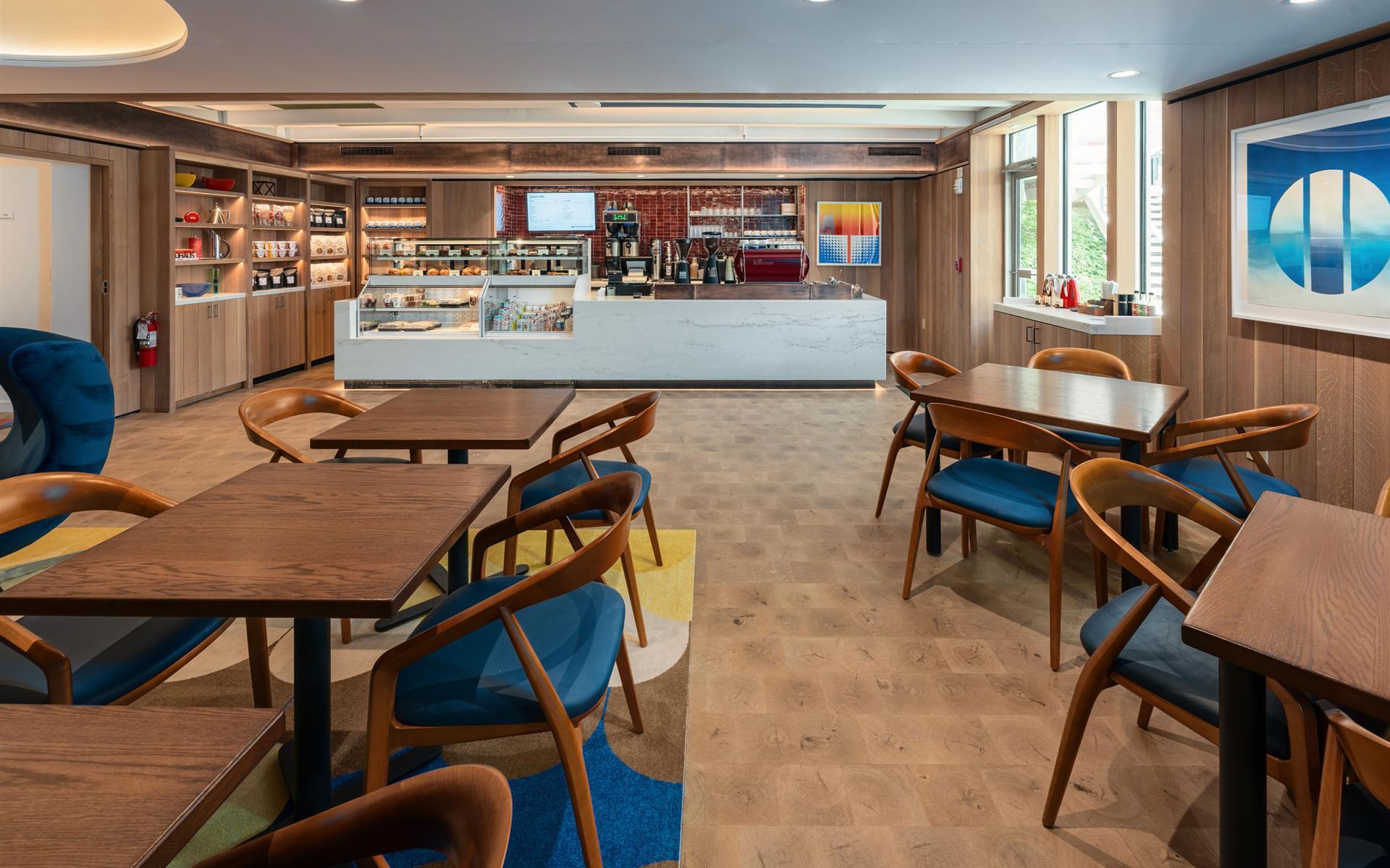 Interior of meadows cafe with tables and chairs