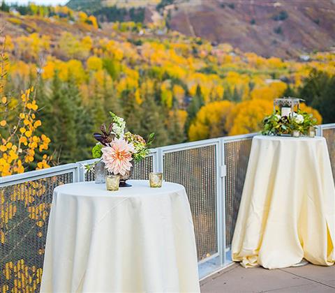 Bass Terrace Reception Tables
